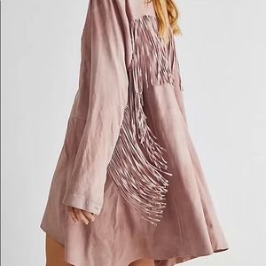 We the Free Suede fringe mini dress NWOT